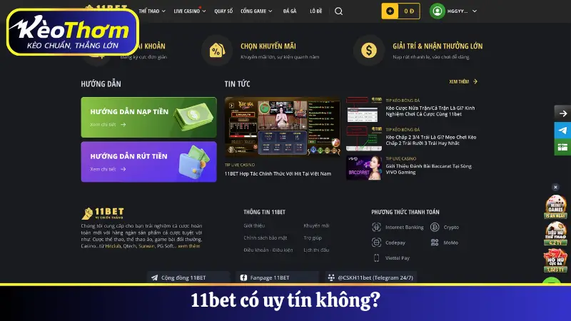 11bet có uy tín không?