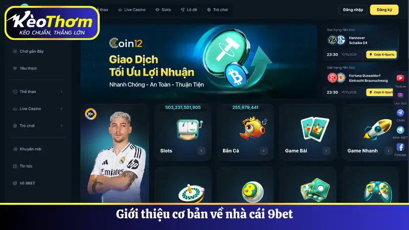 Giới thiệu cơ bản về nhà cái 9bet