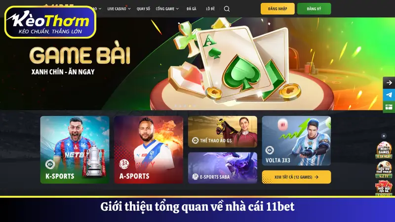Giới thiệu tổng quan về nhà cái 11bet

