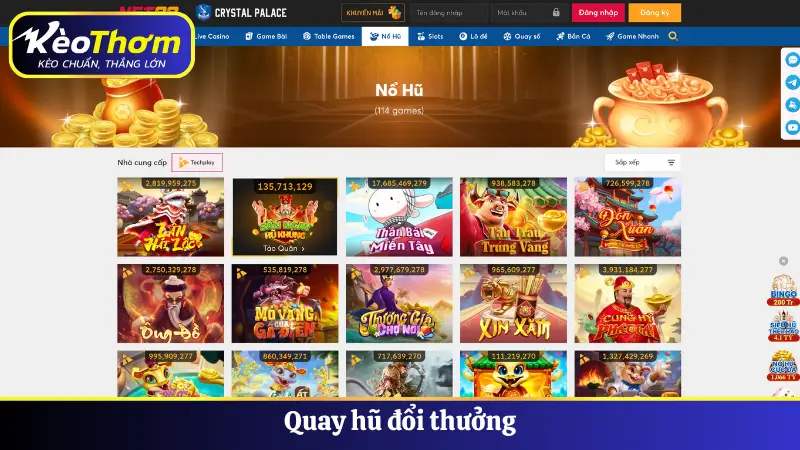 Quay hũ đổi thưởng