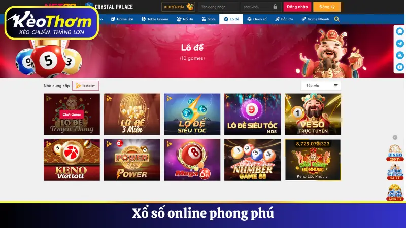 Xổ số online phong phú