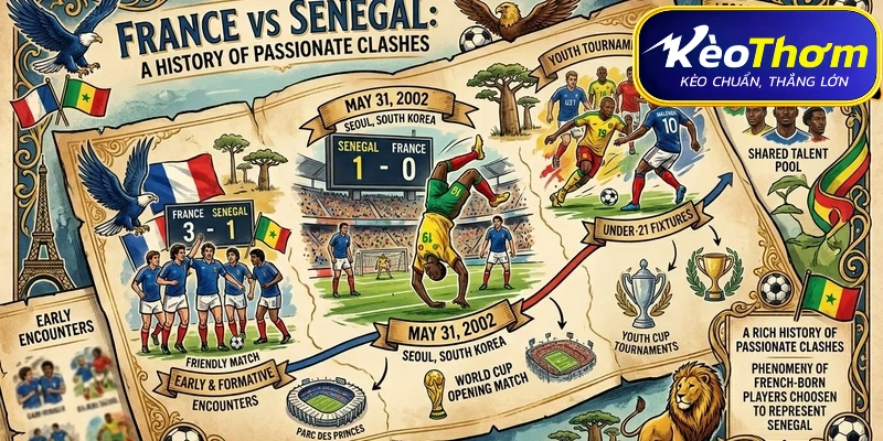Thông tin tổng quan trận đấu Pháp vs Sénégal tại lượt trận mở màn Bảng A World Cup 2026.